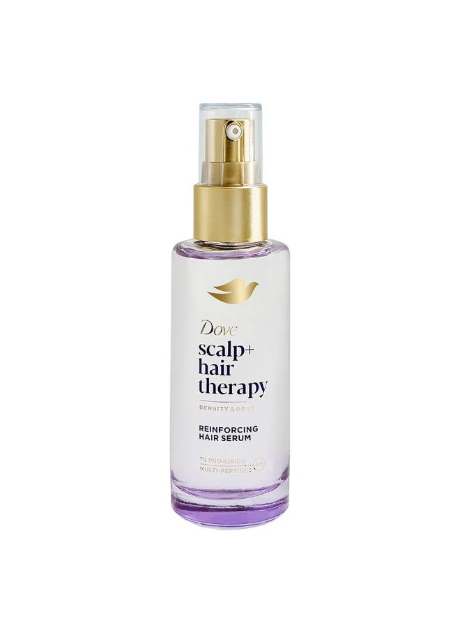 Dove Scalp + Hair Therapy Density Boost Reinforcing Hair Serum with active ingredients 1% Pro-Lipids and Multi-peptides for visibly denser hair 50ml - Image 1